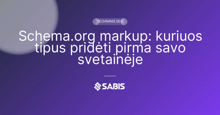 Schema.org markup: kuriuos tipus pridėti pirma savo svetainėje