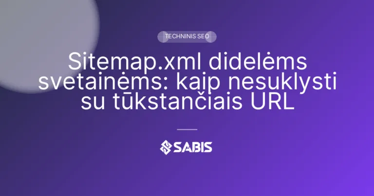 Sitemap.xml didelėms svetainėms: kaip nesuklysti su tūkstančiais URL