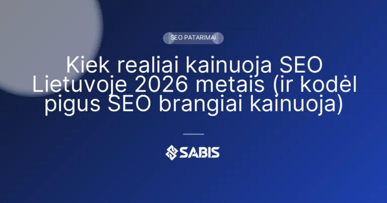 Kiek realiai kainuoja SEO Lietuvoje 2026 metais (ir kodėl pigus SEO brangiai kainuoja)