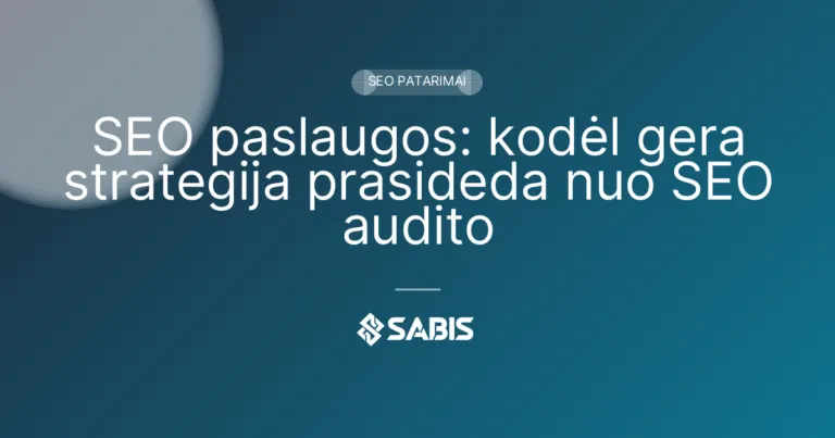SEO paslaugos: kodėl gera strategija prasideda nuo SEO audito