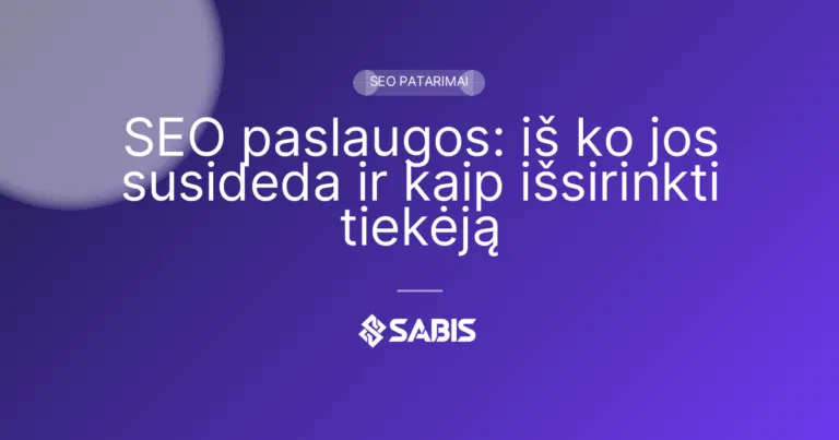 SEO paslaugos: iš ko jos susideda ir kaip išsirinkti tiekėją