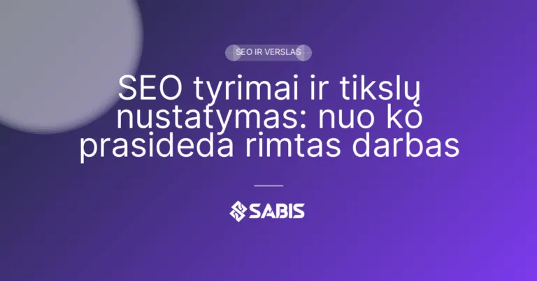 SEO tyrimai ir tikslų nustatymas: nuo ko prasideda rimtas darbas