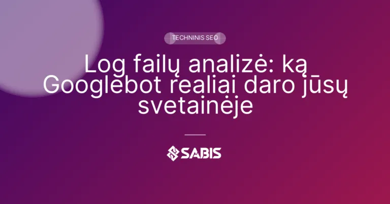Log failų analizė: ką Googlebot realiai daro jūsų svetainėje