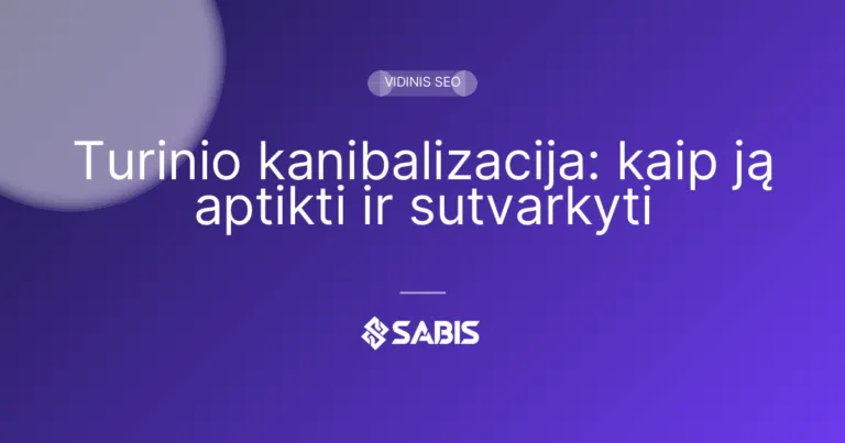 Turinio kanibalizacija: kaip ją aptikti ir sutvarkyti